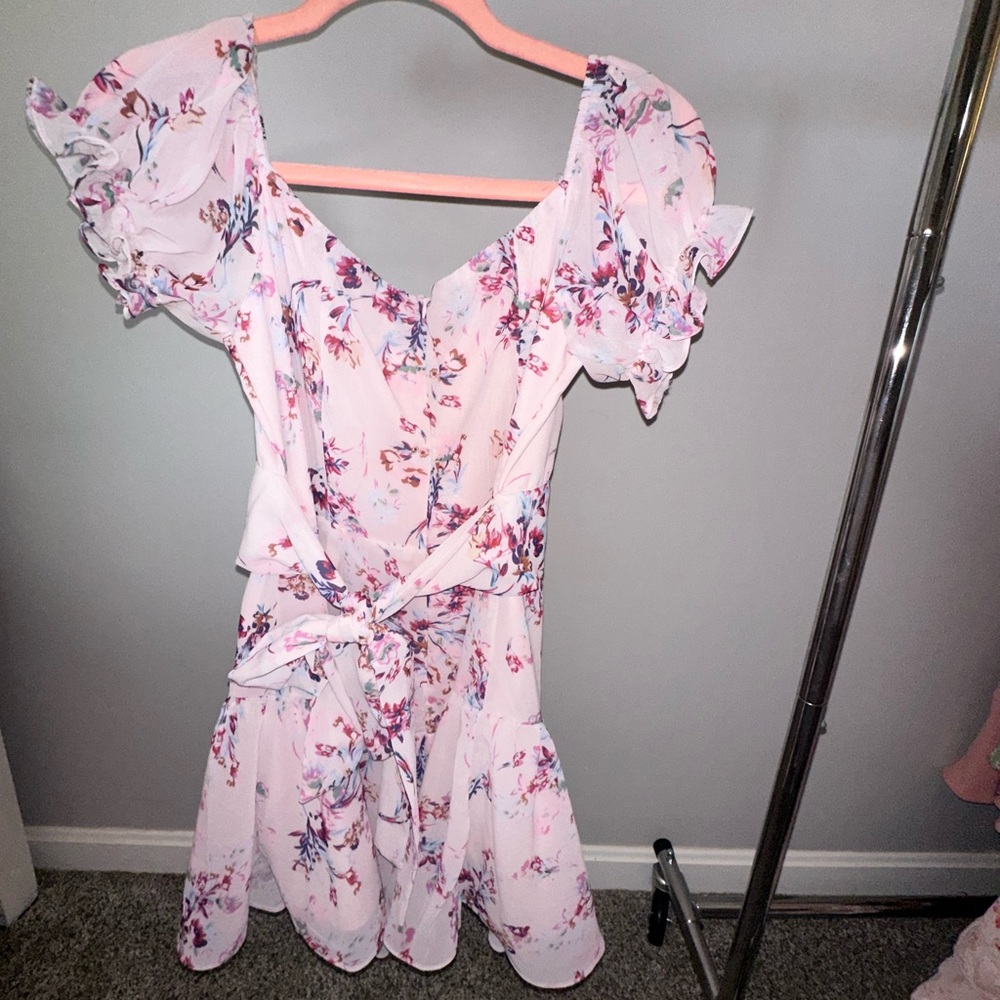Pink Floral Cocktail Dress